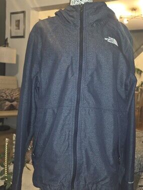 The North Face Navy Hooded Windbreaker Jacket